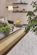 Custom Length Hallway Runner Rug, Slip Resistant, Meander Brown, 26 Inch X 4 - Image 5