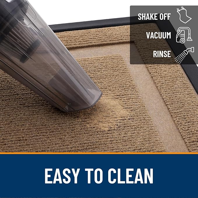OLANLY Front Door Mat Outside 47x23, All-Season Heavy-Duty Rubber Doormat | - Image 6