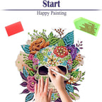 Diamond Painting Kits for Adults Beginners, 5D Full Drill Skull Crystal Art Desktop Ornament, DIY Single Sided Home Office Desk Decor, Creative Craft Gift Set with Tools