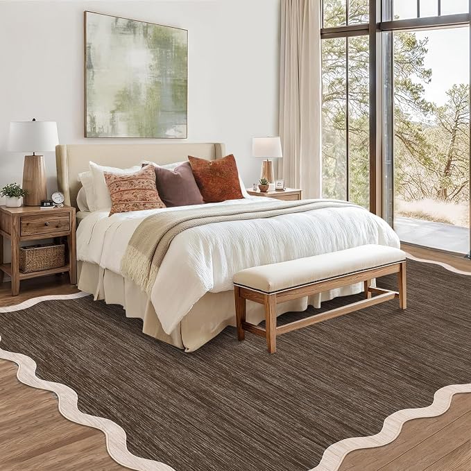 GarveeHome Scalloped Washable Area Rug 8 x 10 Rug - Image 3