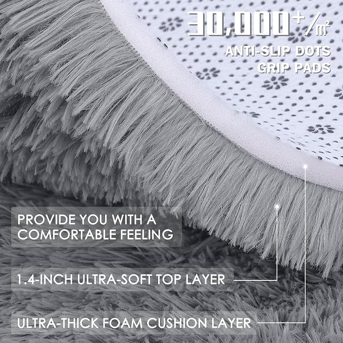 OLANLY 5x6 Area Rugs for Living Room Bedroom, Machine Washable Soft Fluffy - Image 8