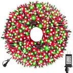 XTF2015 Christmas String Lights, 105ft 300 LED Christmas Lights 8 Modes Memory Function & Timer- UL Certified - Outdoor Indoor Christma s Fairy Lights for Tree, Garden, Party, Wedding(Red + Green)