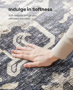 AMADA HOMEFURNISHING 2'6"x10' Washable Area Rug, Low-Profile Entryway Rug - Image 6