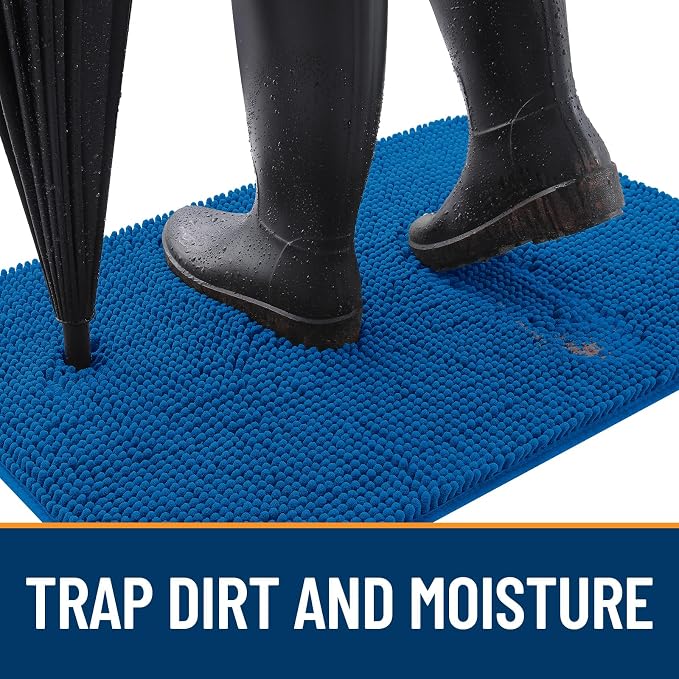 OLANLY Dog Door Mat for Muddy Paws 24x16, Super Absorbent Chenille Mud Mat | - Image 2