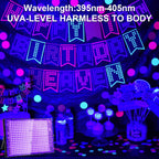 2 Pack 300W Black Lights, Blacklight Flood Light with Plug and Switch,for Glow Party, Black Light Party, Halloween, Body Paint, Neon Glow, Fluorescent Poster, Stage Lighting