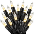 Clear Christmas Lights 25FT 100 Incandescent Bulbs Warm White Mini Lights with Black Wire for Christmas Tree, Garland, Thanksgiving, Wedding, Party, Home, Indoor & Outdoor Festival Decoration