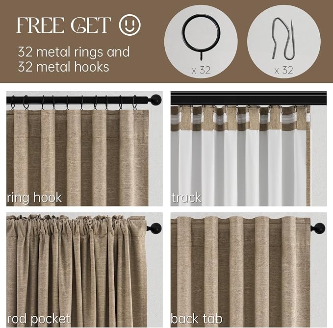 Topfinel Extra Long 120 Inch Blackout Curtains - Image 5