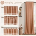 100% Blackout Curtains 102 Inch Length 2 Panels Set - Image 6