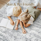 Soalmost 10x12 Area Rugs for Living Room Washable Rug Non-Slip Grey | Large - Image 3