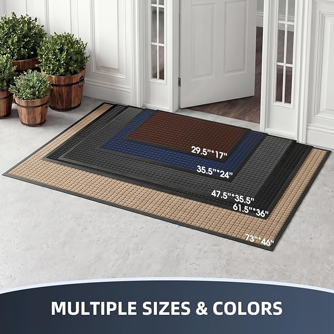 Front Door Mat Outside Entrance, Heavy Duty Waterproof Doormat | 29.5"x17" - Image 5