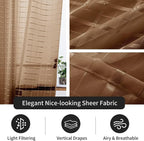 SpaceDresser Check Sheer Curtains 84 Inches Long - Image 4