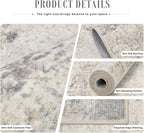 3x14 Washable Runner Rug：Modern Abstract Soft Carpet Brown Beige | - Image 5
