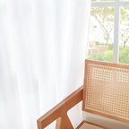 YoungsTex White Linen Curtains 63 Inch Length - Image 8