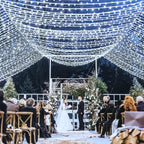 120 LED White Christmas Lights Outdoor, 40ft 8 Modes White Christmas String Lights Clear Wire, Plug in Waterproof Twinkle Fairy Lights for Indoor Outdoor Bedroom Wedding Tree Christmas Decorations