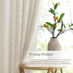 RYB HOME Light Filtering Linen Sheer Curtains 72 inch Long - Image 2