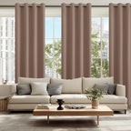 Blackout Curtains for Bedroom, Cappuccino, 52 x 84 Inch, 2 Panels | Thermal - Image 6