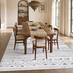 cotiled Washable Area Rugs Boho Living Room Rug Non Slip | Solve Modern Neutral - Image 7