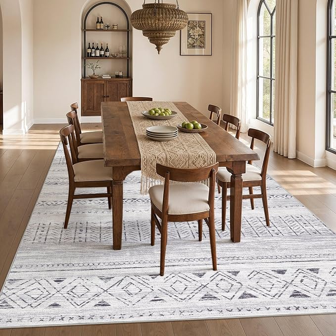 cotiled Boho 8x10 Area Rugs for Living Room: Large Moroccan Washable Rug | - Image 7