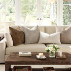 MIULEE Chenille Textured Throw Pillow Covers Light Brown 20x20 Set of 2 | - Image 5