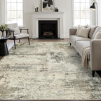 5x7 Area Rug Living Room: Modern Washable Soft Carpet Ash Brown | - Image 2