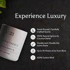 U.23 Luxury Scented Candle – Gardenia, Jasmine & Fig | Hand-Poured in USA with 100% Natural Coconut & Apricot Wax | Double Wick, Long-Lasting Aromatherapy Candle for Home, Gift & Relaxation (12.5 oz)