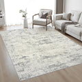 5x7 Area Rug Living Room: Modern Washable Indoor Soft Carpet Gray | by FXRHLP