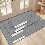 Ultra Thin Indoor Door Mat 24"x36", Non Slip Doormats, Rubber Backing, - Image 2
