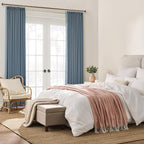 Dusty Slate Blue Blackout Curtains - Image 3