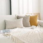 Set of 4 Mustard Yellow Decorative Throw Pillow Covers 12x20 Inch Corduroy - Image 3