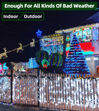 750 LED Outdoor Christmas Lights Decorations, 246ft Green Wire LED Christmas String Lights with Timer Memory, Twinkle Lighs for Indoor Outdoor Xmas Party Christmas Tree Wedding Garden Patio Cool White