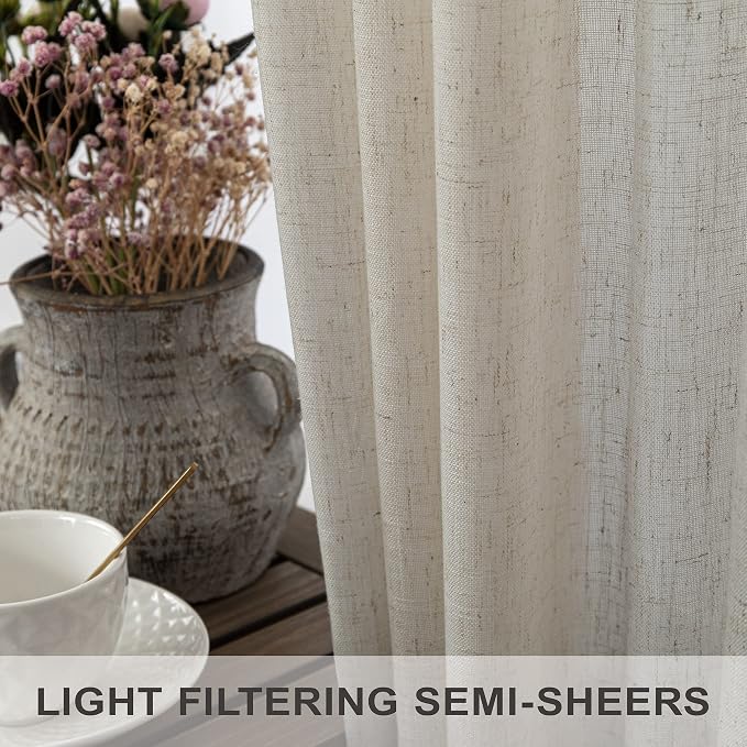 Flax Linen Curtains 84 Inch Length - Image 3