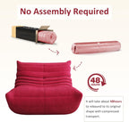 Bean Bag Chair, Oversized Bean Bag Chair for Living Room, Fireside Chair for Adults with Memory Foam Filled, Big Accent Sofa Lounge Floor Sofa for Gaming, Reading, No Assembly Required. (Burgundy)