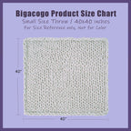 Bigacogo Chunky Knit Throw Blanket for Couch, 40x40 inches, 100% Hand Knitted with Thick Jumbo Chenille Yarn, Cozy Soft Large Rope Knot Cable Crochet Blankets for Sofa Bed Living Room, Light Grey