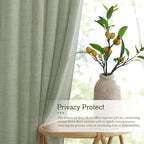 RYB HOME Linen Semi Sheer Curtains - Image 2