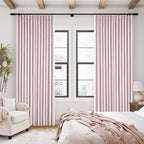 Light Pink Pinch Pleated Linen Blackout Curtains 90 Inches Long by Twodrapes