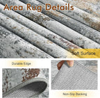 4x6 Ft Abstract Area Rugs for Living Room, Soft Non-Slip Modern Washable Rugs - Image 5