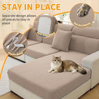 XINEAGE Couch Cushion Covers, Loveseat Seat Slipcovers - Image 5