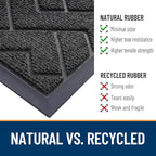 OLANLY Front Door Mat Outside 59x34, All-Season Absorbent Rubber Doormat | Black - Image 5