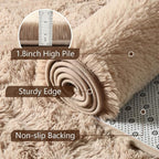 4x6 Beige Fluffy Soft Area Rug Non-Slip - Image 6