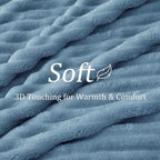 BEDELITE Ribbed Fleece Throw Blanket - Image 5