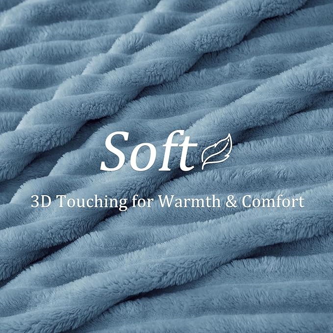 BEDELITE Ribbed Fleece Throw Blanket - Image 5