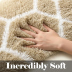 8x10 Area Rugs for Living Room, Fluffy Beige and White Modern Bedroom Rug | - Image 2