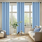MIULEE Blackout Curtains for Bedroom 2 Panels 40 x 72 Inch Long Sky Blue | - Image 6