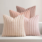 MIULEE Faux Fur Plush Decorative Throw Pillow Covers 20x20, Soft Cute Romantic by MIULEE