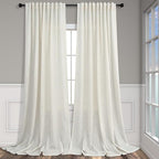 Pitalk 72 Inch Wide Curtains for Living Room 84 in Long 2 Panels Natural Linen by Pitalk