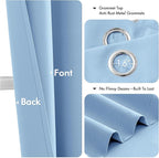 MIULEE Blackout Curtains for Bedroom 2 Panels 40 x 72 Inch Long Sky Blue | - Image 4