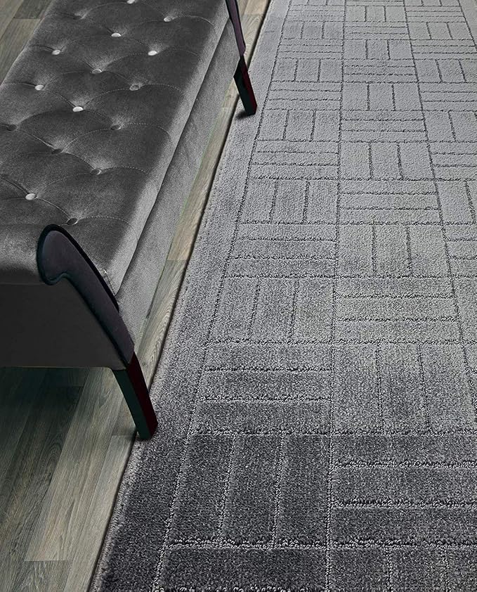 25 Ft Charcoal Extra Long Hallway Runner Rug, Non Slip Washable | Indoor Soft by ORFAHOME