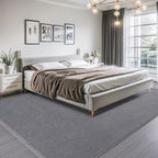5x7 Area Rugs for Living Room Non Slip Dorm Bedroom Rug, Dark Grey | Modern - Image 4