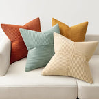MIULEE Fall Teal-Orange Decorative Throw Pillow Covers 24x24 Inch Set of 4 Boho - Image 5