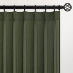 120 Inch Long Curtains Pinch Pleat Linen Curtains by Topfinel